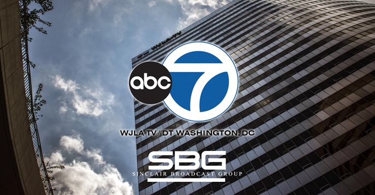 Exterior view of the office building that houses WJLA in Rosslyn, VA